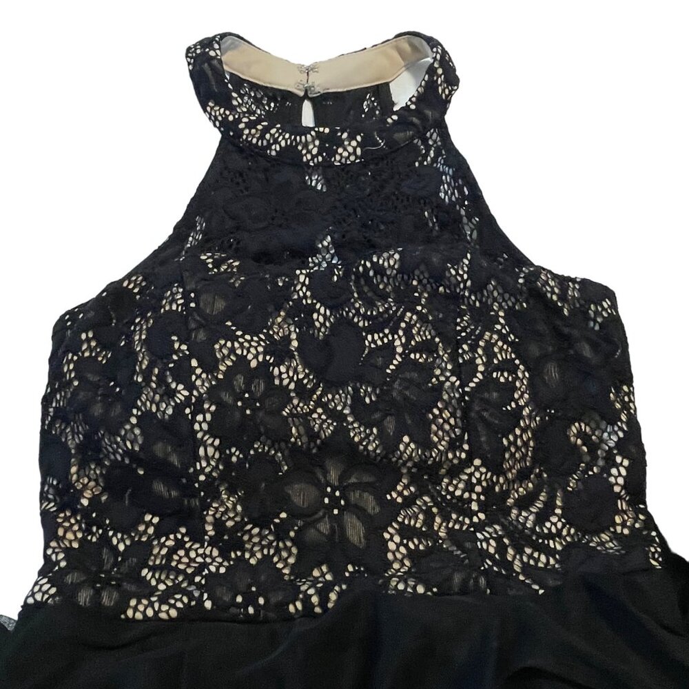 Speechless Black Lace & Mesh High-Low Dress Size 1 - Picture 15 of 16